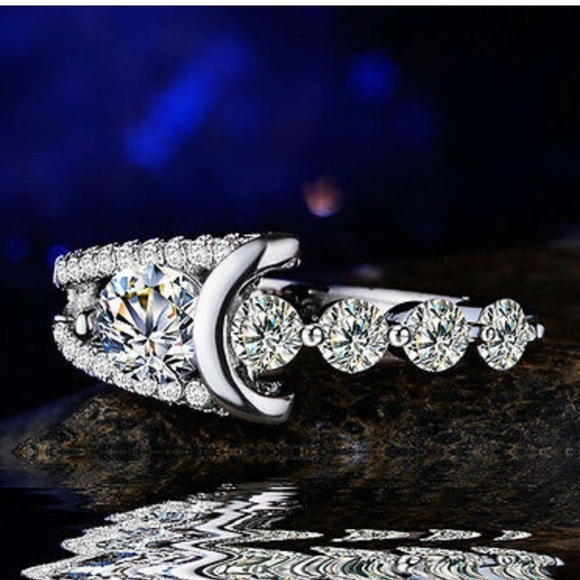 925 sterling silver Creative Round Cut Sapphire - Picture 2 of 11